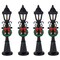 Northlight Set of 4 Lighted Street Lamps Christmas Village Display Pieces - 4.75"